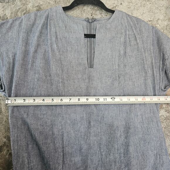 Apiece Apart Chambray Shift Dress Minimalist Modern Effortless Size 4 - Picture 3 of 7